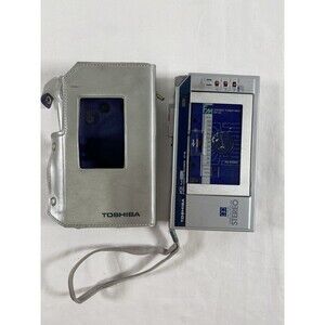 Vintage TOSHIBA Cassette Recorder KT-R2 w/RP-S2 FM Tuner & Case Parts for Repair